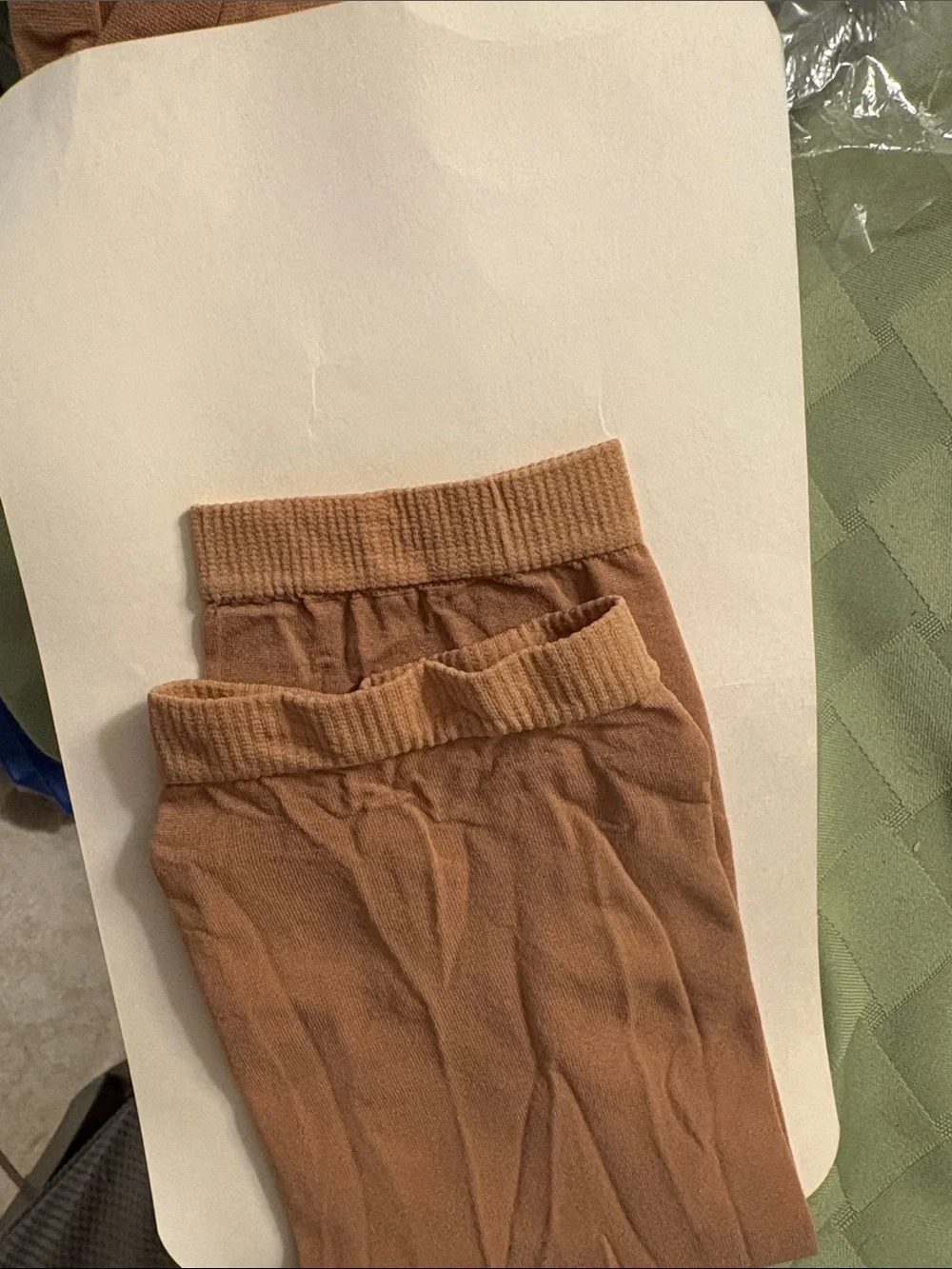 Capezio Kids Ankle Tights in Suntan size Large